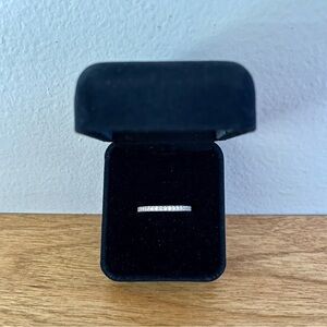 Silver Pave Band Ring Sz 7